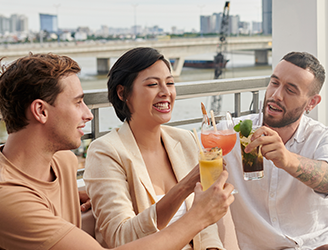 Terraza social departamentos Grand Cactus